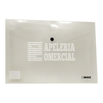 SOBRES DE PLASTICO T.CARTA TRANSPARENTE C/BROCHE HORIZONTAL