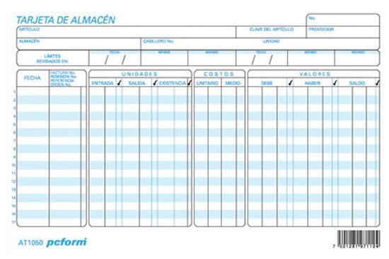 Formato De Tarjetas De Almacen En Excel Compartir Tar 9646