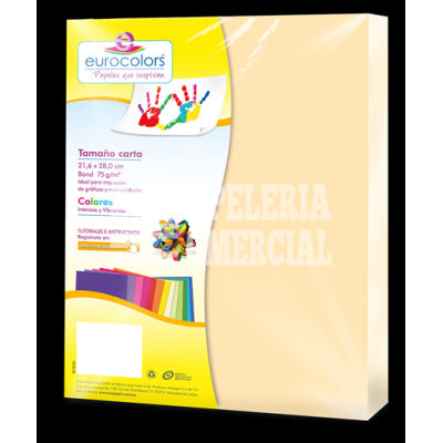 PAPEL FLOURESCENTE T.CARTA C/U CREMA