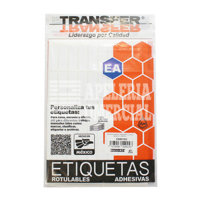 ETIQUETAS AUTOADHERIBLES BLANCAS TRANSFER 13-38